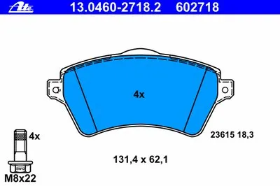 Комплект тормозных колодок, дисковый тормоз ATE купить