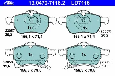 Комплект тормозных колодок, дисковый тормоз ATE Ceramic ATE купить