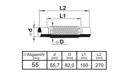 Гофрированная труба, выхлопная система; Гофрированная труба, выхлопная система ERNST купить