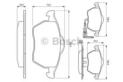 Комплект тормозных колодок, дисковый тормоз BOSCH купить