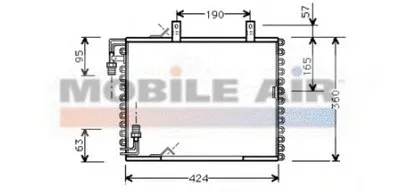 Конденсатор, кондиционер VAN WEZEL купить