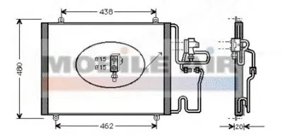 Конденсатор, кондиционер VAN WEZEL купить