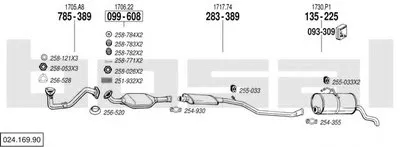 Система выпуска ОГ BOSAL купить