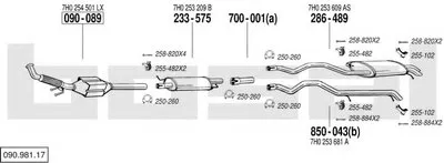 Система выпуска ОГ BOSAL купить