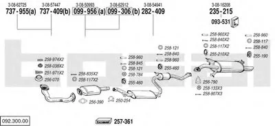 Система выпуска ОГ BOSAL купить
