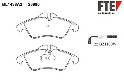 Комплект тормозных колодок, дисковый тормоз FTE купить