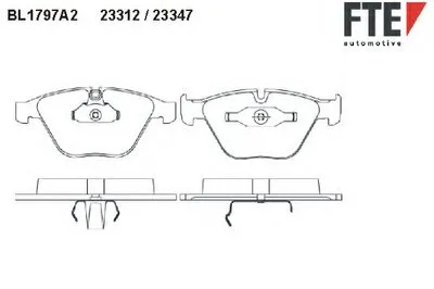 Комплект тормозных колодок, дисковый тормоз FTE купить