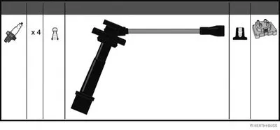 Комплект проводов зажигания HERTH+BUSS JAKOPARTS купить