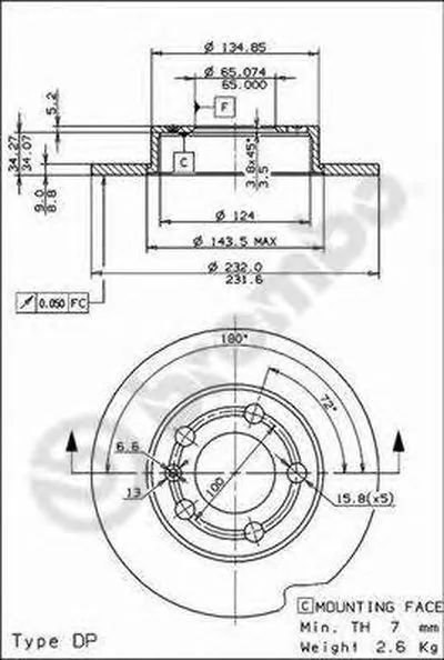 Тормозной диск COATED DISC LINE BREMBO купить