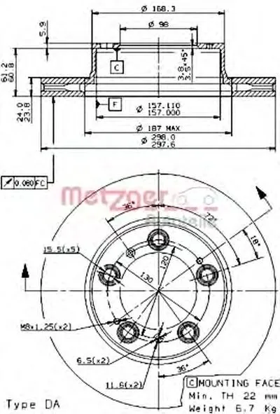 Тормозной диск HIGH CARBON / AP METZGER купить