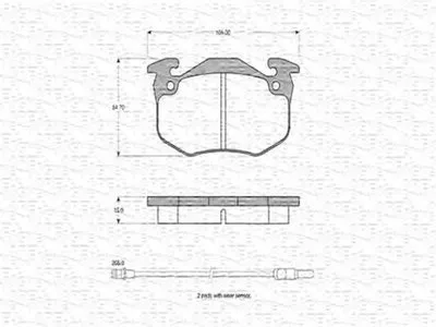 Комплект тормозных колодок, дисковый тормоз MAGNETI MARELLI купить