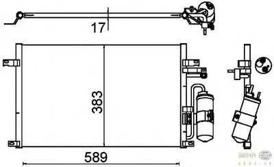 Конденсатор, кондиционер BEHR HELLA SERVICE купить