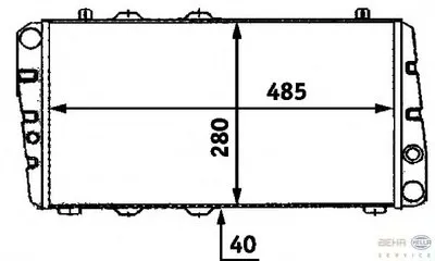 Радиатор, охлаждение двигателя BEHR HELLA SERVICE купить