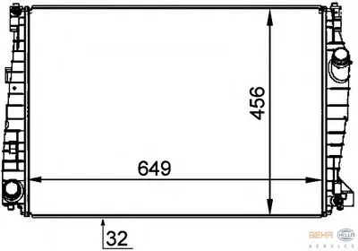 Радиатор, охлаждение двигателя BEHR HELLA SERVICE купить