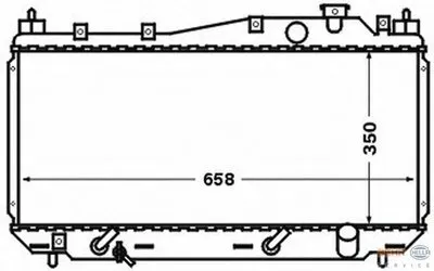 Радиатор, охлаждение двигателя BEHR HELLA SERVICE купить