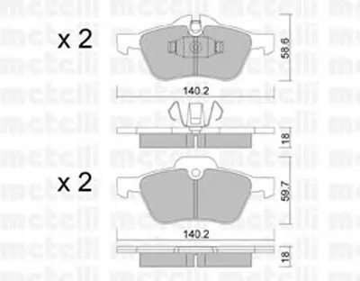 Комплект тормозных колодок, дисковый тормоз METELLI купить