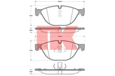 Комплект тормозных колодок, дисковый тормоз NK купить