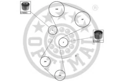 Комплект ремня ГРМ OPTIMAL купить