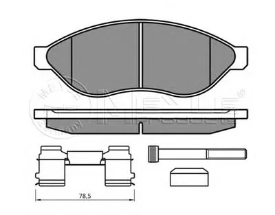 Комплект тормозных колодок, дисковый тормоз MEYLE купить