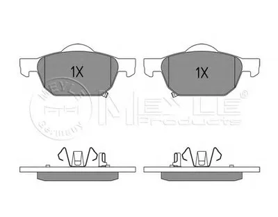 Комплект тормозных колодок, дисковый тормоз MEYLE купить