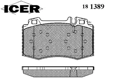 Комплект тормозных колодок, дисковый тормоз ICER купить