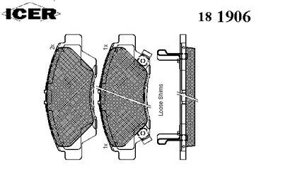 Комплект тормозных колодок, дисковый тормоз ICER купить