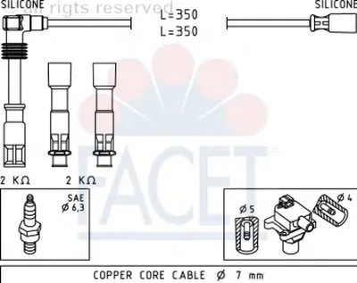Комплект проводов зажигания FACET купить