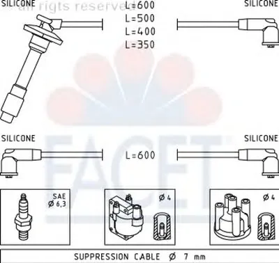 Комплект проводов зажигания FACET купить