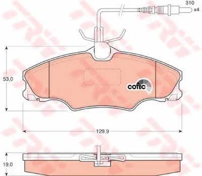 Комплект тормозных колодок, дисковый тормоз COTEC TRW купить