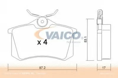 Комплект тормозных колодок, дисковый тормоз premium quality MADE IN EUROPE VAICO купить