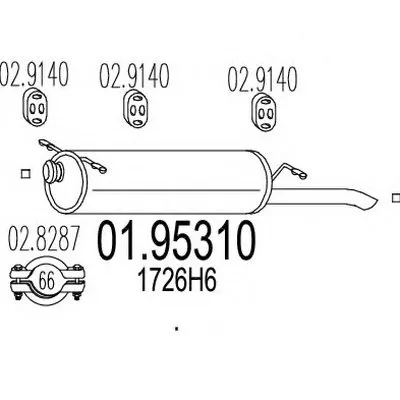 Глушитель выхлопных газов конечный MTS купить
