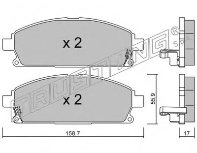 Комплект тормозных колодок, дисковый тормоз TRUSTING купить