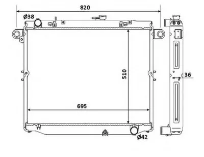 Радиатор, охлаждение двигателя NRF купить