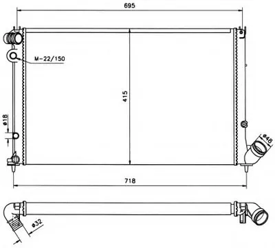 Радиатор, охлаждение двигателя NRF купить