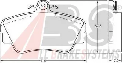 Комплект тормозных колодок, дисковый тормоз A.B.S. купить