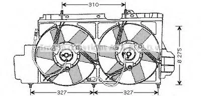 Вентилятор, охлаждение двигателя AVA QUALITY COOLING купить