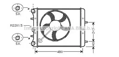 Радиатор, охлаждение двигателя AVA QUALITY COOLING купить