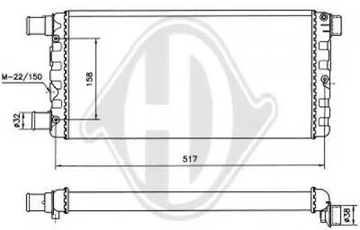 Радиатор, охлаждение двигателя DIEDERICHS купить