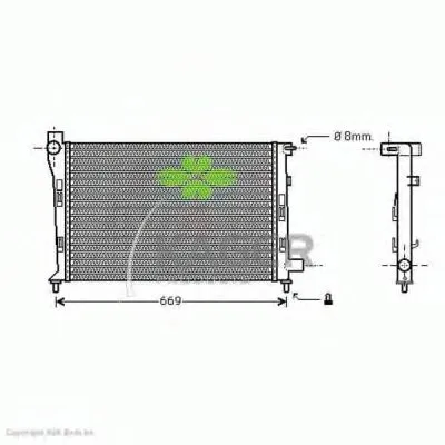 Радиатор, охлаждение двигателя KAGER купить