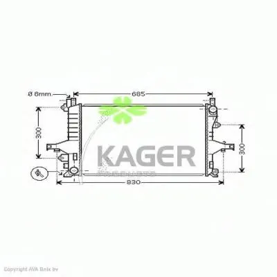 Радиатор, охлаждение двигателя KAGER купить