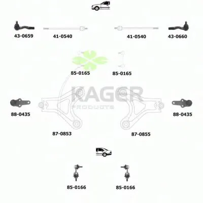 Подвеска колеса KAGER купить