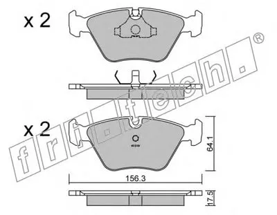 Комплект тормозных колодок, дисковый тормоз fri.tech. купить