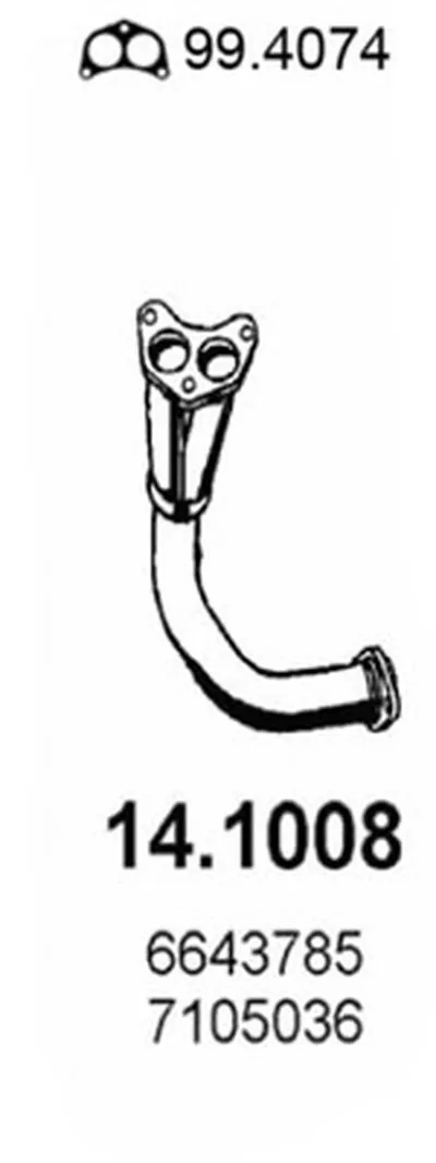 Труба выхлопного газа ASSO купить