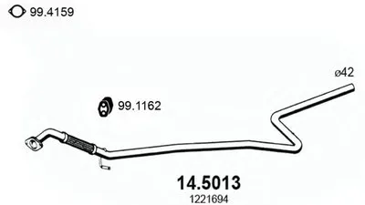 Труба выхлопного газа ASSO купить