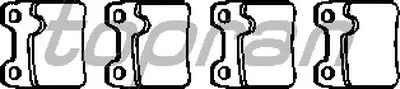 Комплект тормозных колодок, дисковый тормоз TOPRAN купить