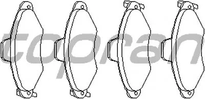 Комплект тормозных колодок, дисковый тормоз TOPRAN купить