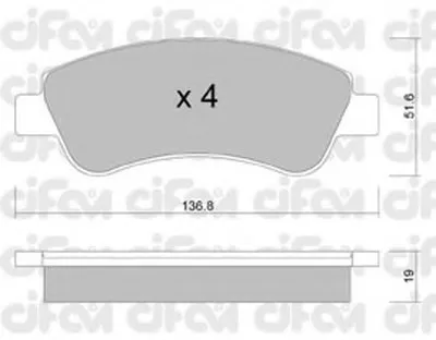 Комплект тормозных колодок, дисковый тормоз CIFAM купить