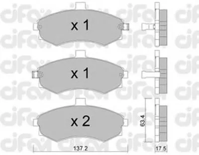 Комплект тормозных колодок, дисковый тормоз CIFAM купить