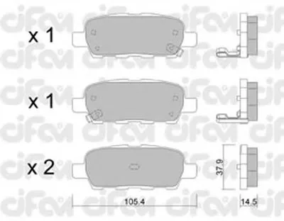 Комплект тормозных колодок, дисковый тормоз CIFAM купить