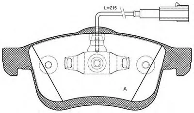 Комплект тормозных колодок, дисковый тормоз ADVANCE OPEN PARTS купить